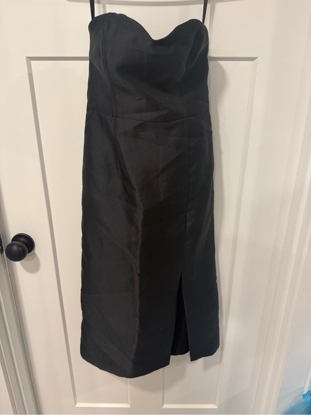 Hutch Strapless Black Midi Dress